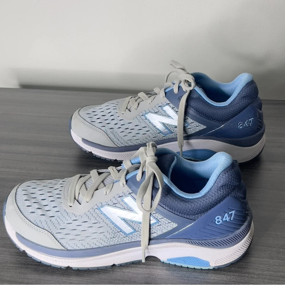 New Balance Womens 847 V4 WW847LG4 Gray Blue Running Shoes Sneakers Size 10 - Picture 3 of 7